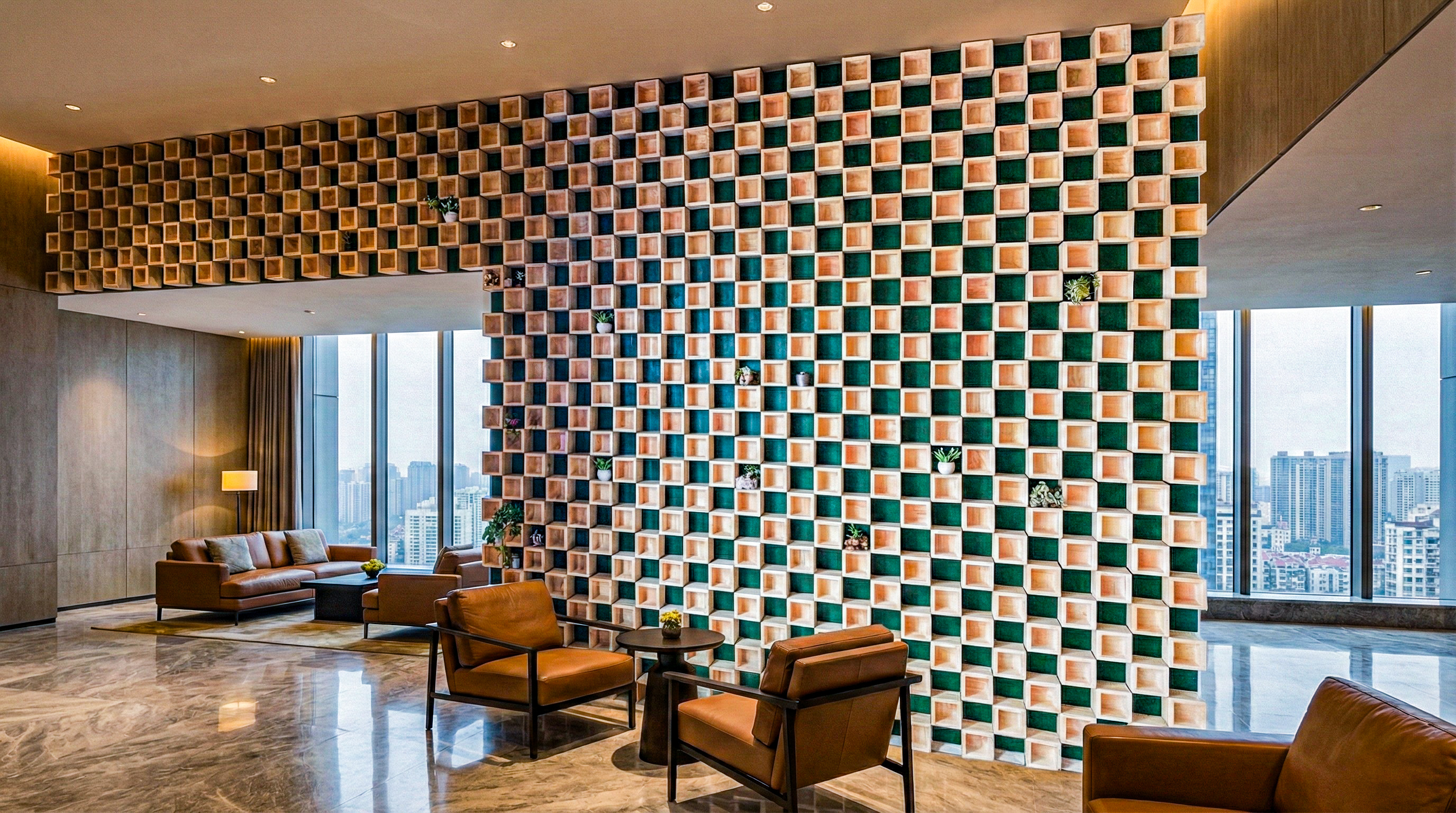 日本の檜を使用した建築用壁面パネル FOMUS ARCHITECTURAL